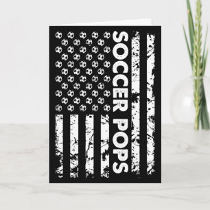 Grappig Voetbal Pops Amerikaanse Vlag Vintage Voet Kaart