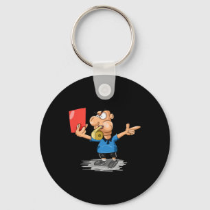 Grappig Voetbal Scheidsrechter Rode Kaart T-shirt Sleutelhanger
