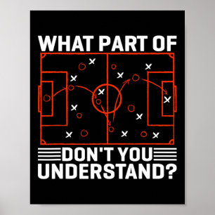 Grappig Voetbal Strategie Bord Meme Ontwerp Poster