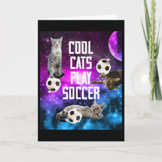 Grappig Voetbalontwerp met Spreuken Katten  Kaart