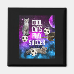 Grappig Voetbalontwerp met Spreuken over Katten Magneet