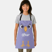 Grappig vogelgezicht met grote ogen schort (Insitu)