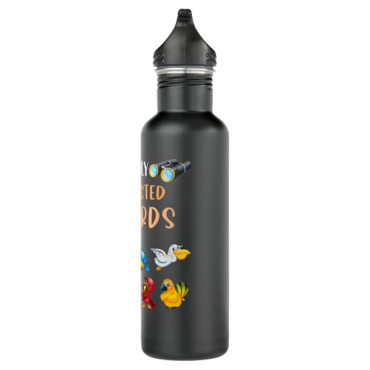 Grappig vogeltje dat gemakkelijk wordt afgeweken d waterfles  (Rechts)