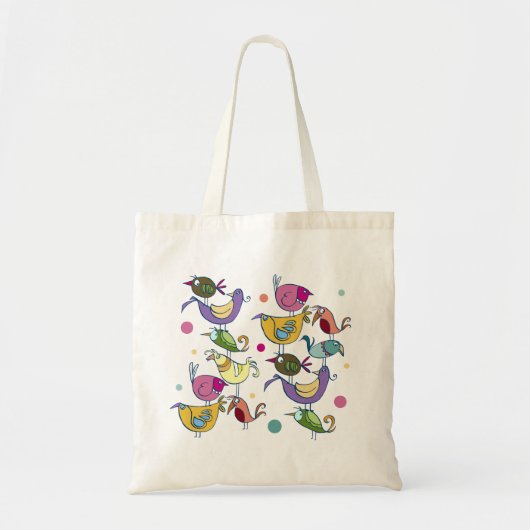 Grappig vogeltje tote bag (Voorkant)