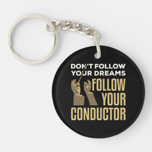 Grappig Volg je dirigent orkest leider Sleutelhanger
