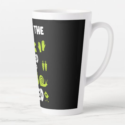 Grappig volkstuinen latte mok (Rechts)