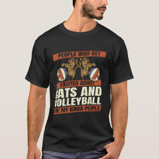Grappig volleybal - Beachvolleybal Kat T-shirt