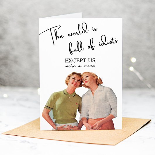 Grappig Volwassen Beste Vrienden Sarcastisch Wensk Bedankkaart