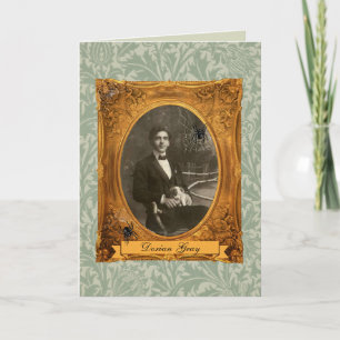 Grappig Volwassen Dorian Gray Halloween Verjaardag Kaart