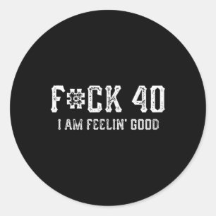 Grappig voor 40 verjaardagscadeau ronde sticker