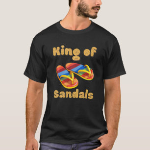 Grappig voor een vakantie. Koning van Sandalen. Kl T-shirt