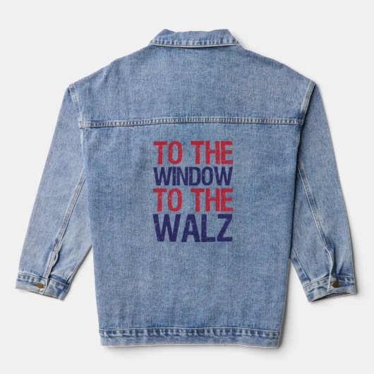 Grappig voor het raam naar de muur denim jacket (Achterkant)