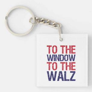 Grappig voor het raam naar de muur sleutelhanger