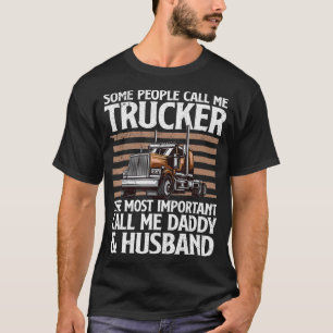 Grappig vrachtwagenchauffeur ontwerp voor mannen p t-shirt