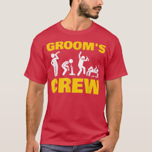 Grappig vrijgezellenfeest bruidegom crew hengst br t-shirt