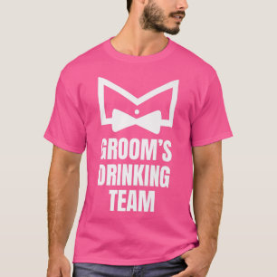 Grappig vrijgezellenfeest bruidegom drinkende team t-shirt