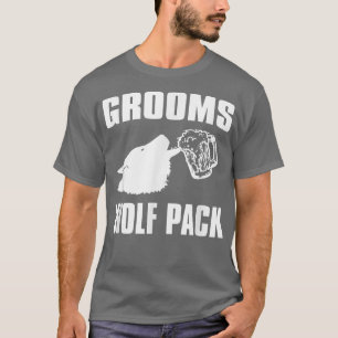 Grappig vrijgezellenfeest Bruidegom Wolf Pack T-shirt