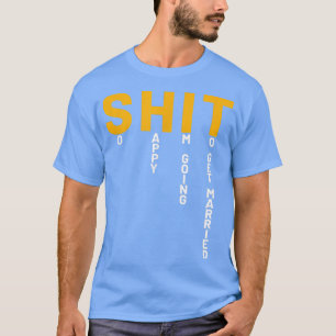 Grappig vrijgezellenfeest mannenfeest trouwfeest H T-shirt