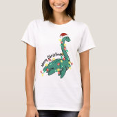 Grappig Vrolijk Kerstmis Lochness Monster T-shirt (Voorkant)