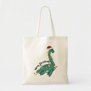 Grappig Vrolijk Kerstmis Lochness Monster Tote Bag