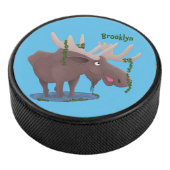 Grappig vrolijke cartoon illustratie hockey puck (3/4)