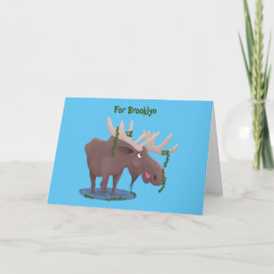 Grappig vrolijke cartoon illustratie kaart