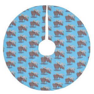 Grappig vrolijke cartoon illustratie kerstboom rok