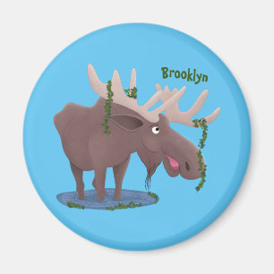 Grappig vrolijke cartoon illustratie magneet