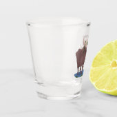 Grappig vrolijke cartoon illustratie shot glas (Links)