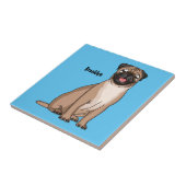 Grappig vrolijke foto van de cartoon tegeltje (Zijkant)