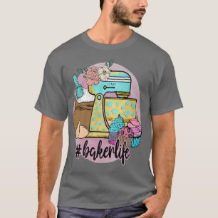 Grappig vrouwelijke vrouw die bakker hobbyeten bak t-shirt