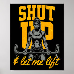 Grappig Vrouwen Gewichtheffen Bodybuilding Muscle Poster
