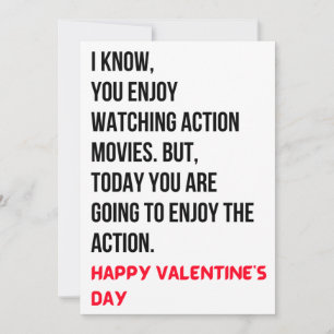 Grappig vuile Valentijnsdag kaart voor een filmpop