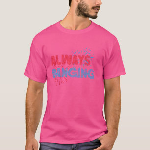 Grappig vuurwerk 4 juli altijd bonzen Patrioti T-shirt