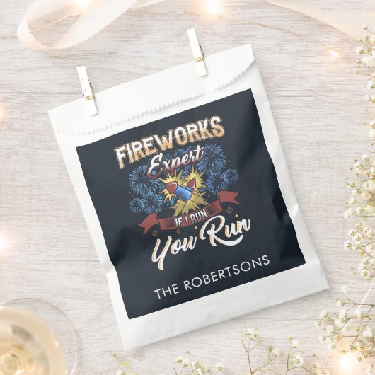 Grappig vuurwerk expert run als ik 4 juli loop bedankzakje (Geknipt)
