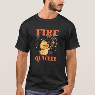 Grappig Vuurwerk met Goose Duck Fire Quacker Zweet T-shirt