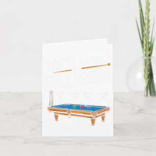 Grappig waarom ik verlies bij biljartspeler biljar kaart