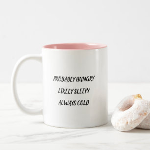 Grappig Waarschijnlijk hongerig Waarschijnlijk sla Tweekleurige Koffiemok