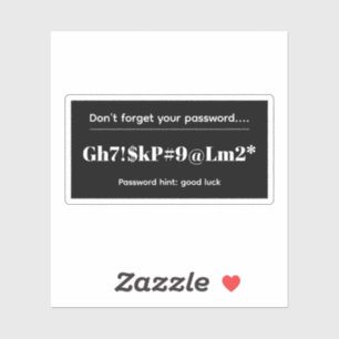 Grappig Wachtwoord Sticker