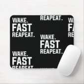 Grappig Wake Fast Herhaal Graphic Sarcastisch Muismat (Met muis)