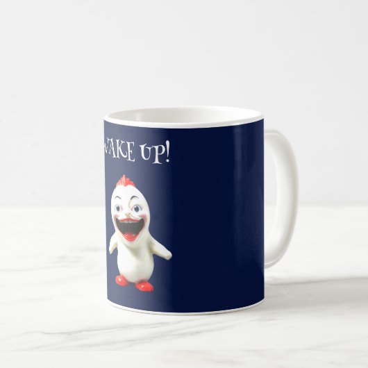 Grappig "Wakker worden!" Koffiemok (Voorkant rechts)