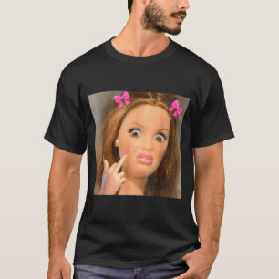 Grappig Walgelijk Poppengezicht Meme T-shirt