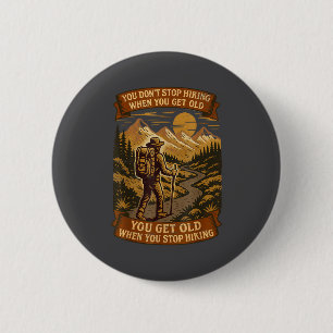 Grappig Wandelaar Geschenk Wandel Liefhebber Outdo Ronde Button 5,7 Cm