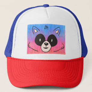 Grappig Wasbeer Gezicht Ontwerp Trucker Pet