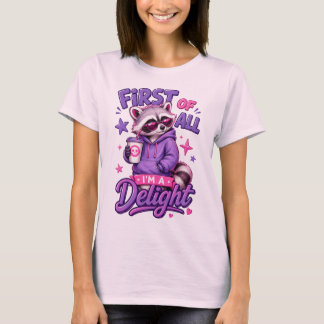 Grappig Wasbeer Zelfvertrouwen Grafisch T-Shirt vo