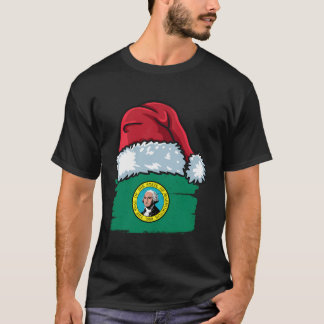 Grappig Washington viert Kerstmis met Kerstmis Ha T-shirt