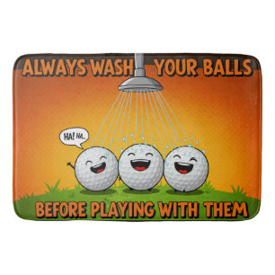 Grappig Wassen Uw Golf Ballen Badkamer Badmat