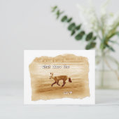 grappig wat de vos zegt briefkaart (Staand voorkant)