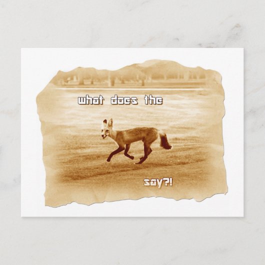 grappig wat de vos zegt briefkaart (Voorkant)