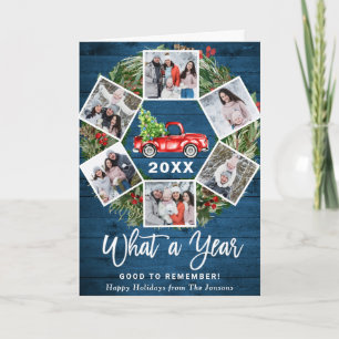 Grappig wat een jaar 2021 met Kerstmis Red Truck 6 Feestdagen Kaart
